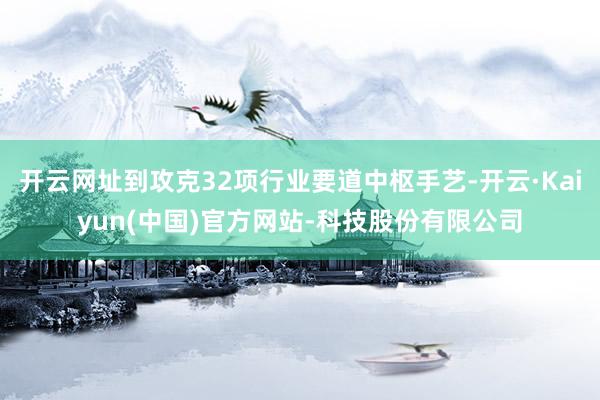开云网址到攻克32项行业要道中枢手艺-开云·Kaiyun(中国)官方网站-科技股份有限公司